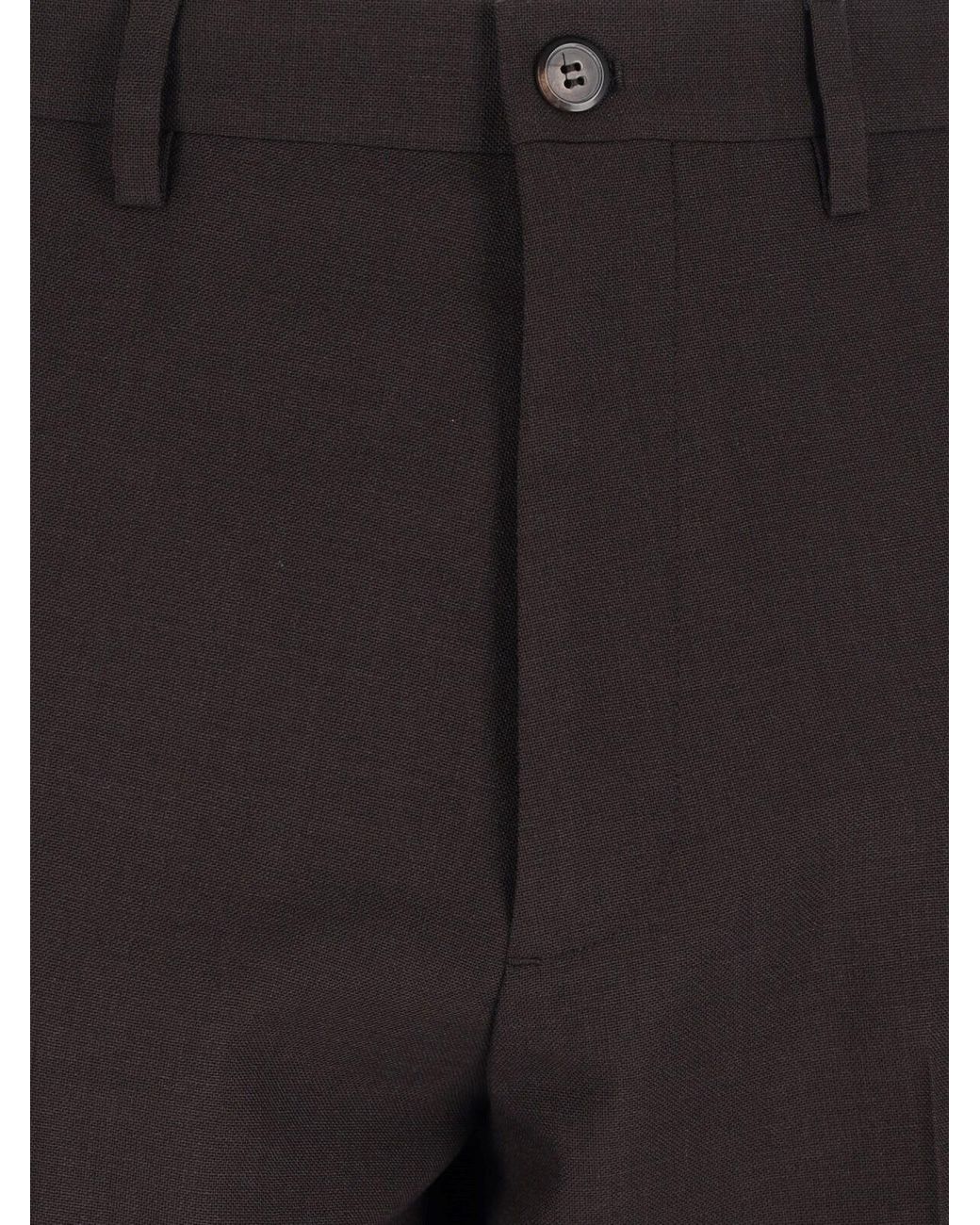 Prada Gray Virgin Wool Pants for men