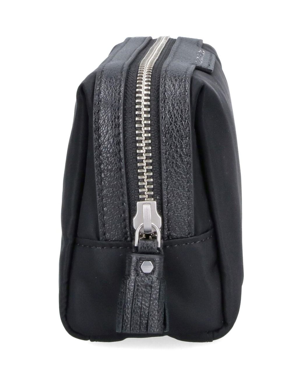 Anya Hindmarch Black Compact Zip Pouch With Tassel Pull