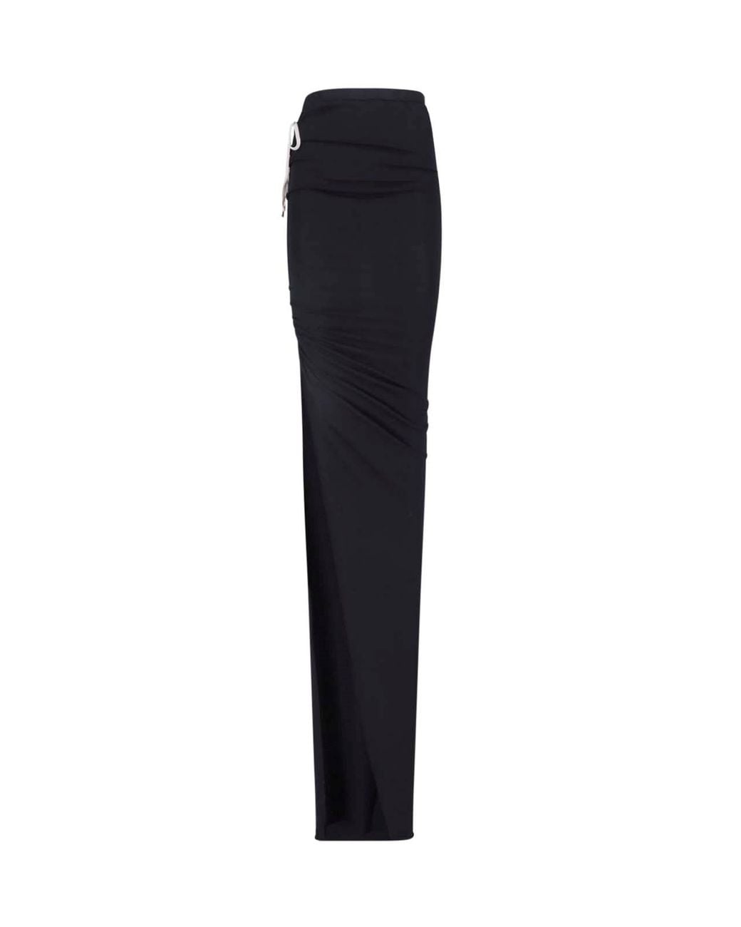 Rick Owens Blue Maxi Cotton Skirt