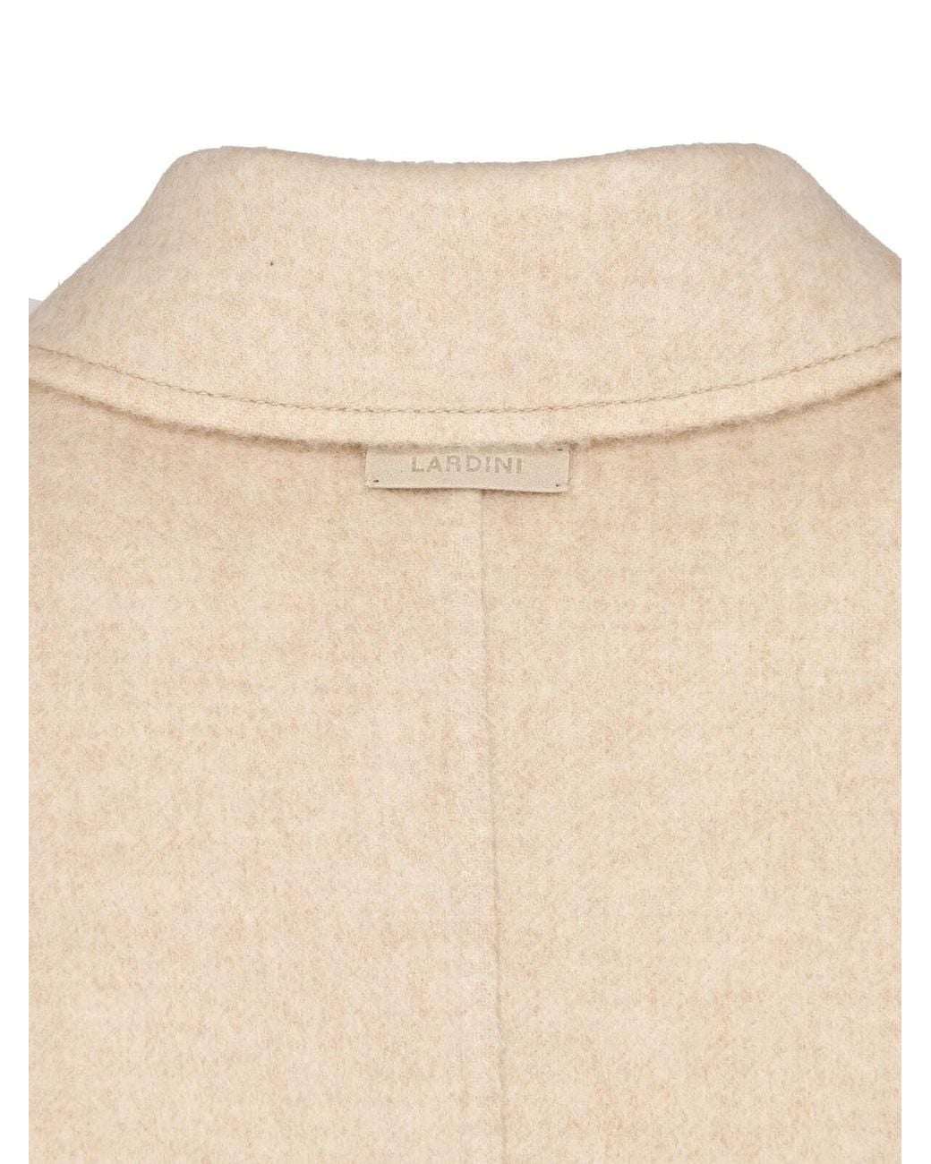 Lardini Natural Wool Button Jacket