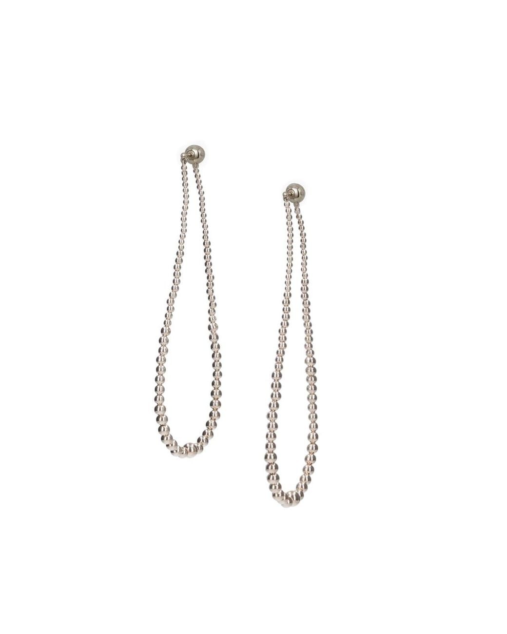 Alaïa White Pendant Earrings