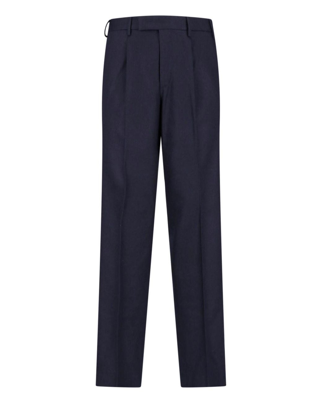 PT Torino Blue Virgin Wool And Cashmere Trousers for men