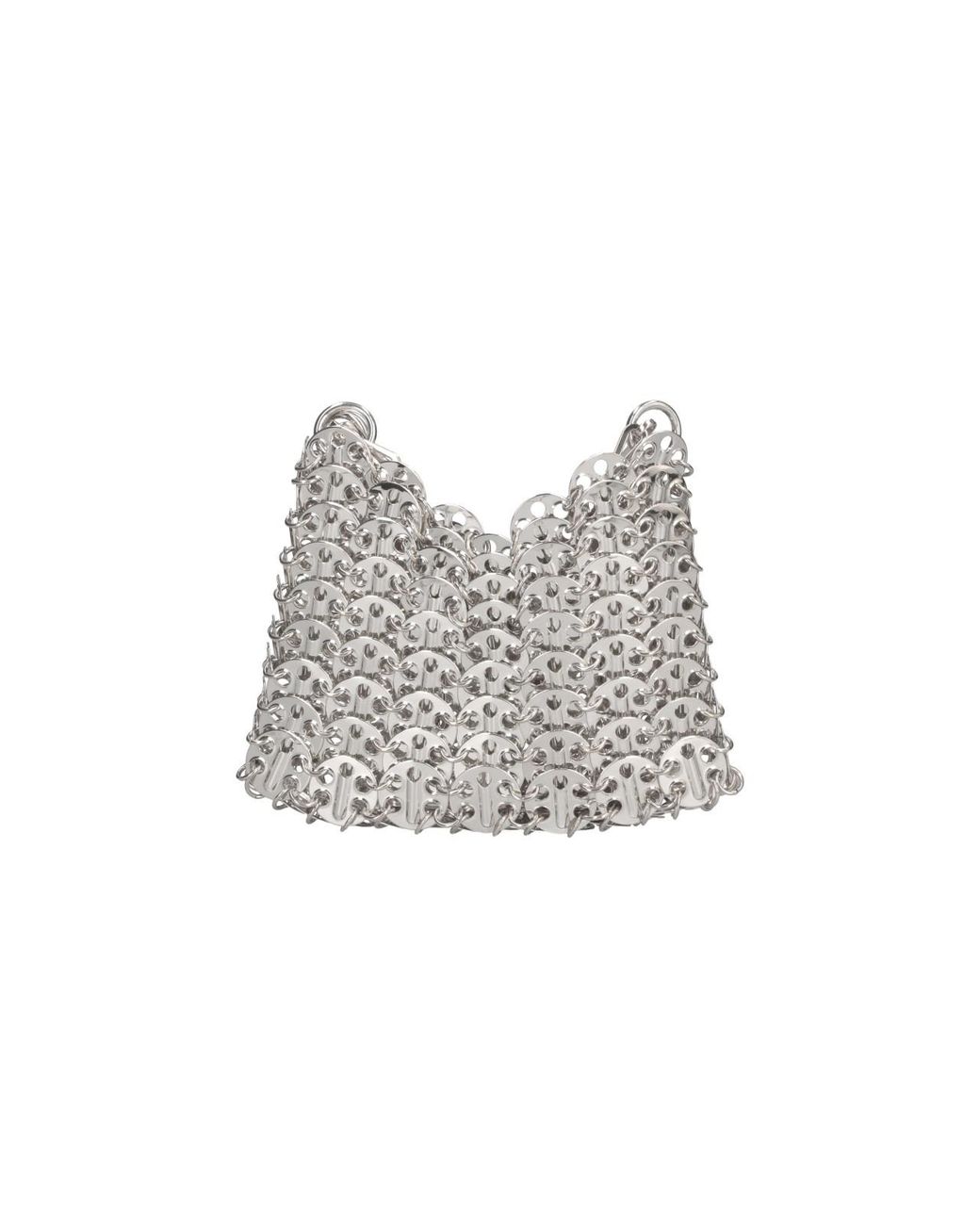 Rabanne White Mini Shoulder Bag "Iconic 1969"