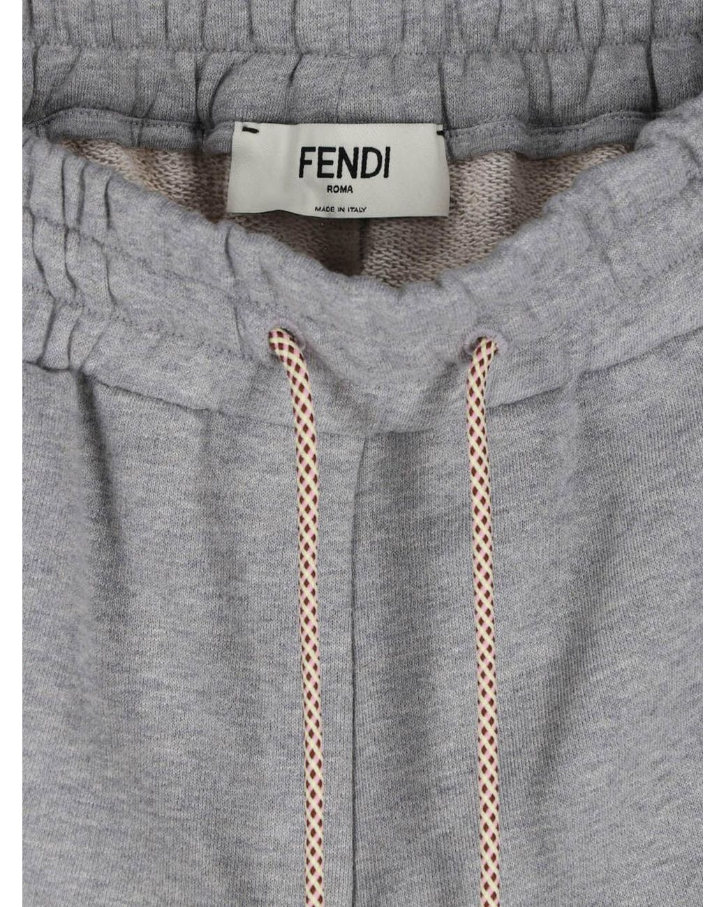 Fendi Gray Jersey Shorts