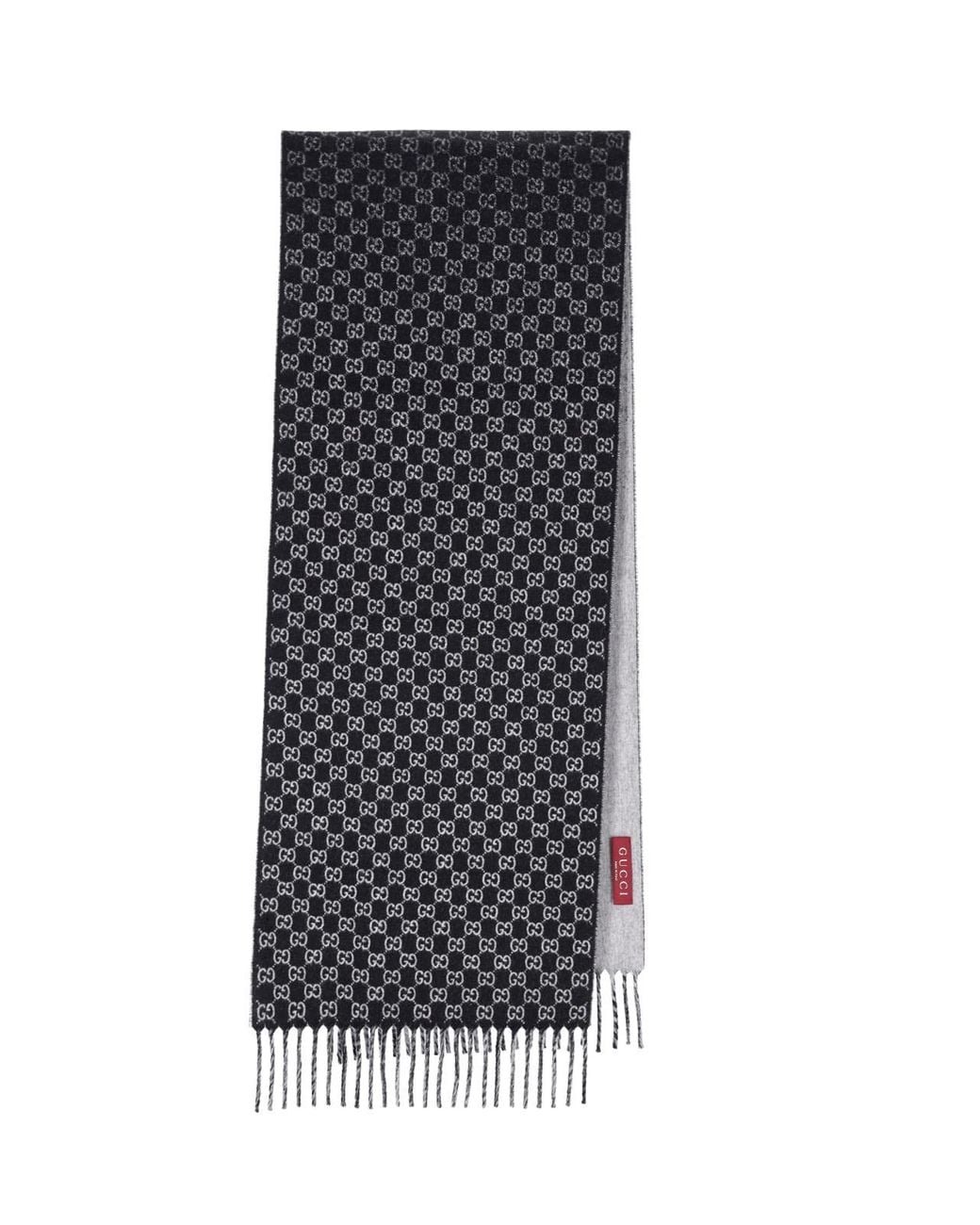 Gucci Gray Scarf "Gg Supreme" for men