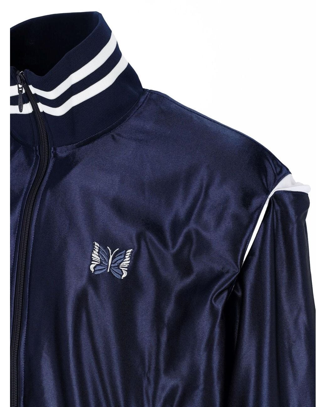Needles Blue Zip Sweatshirt for men
