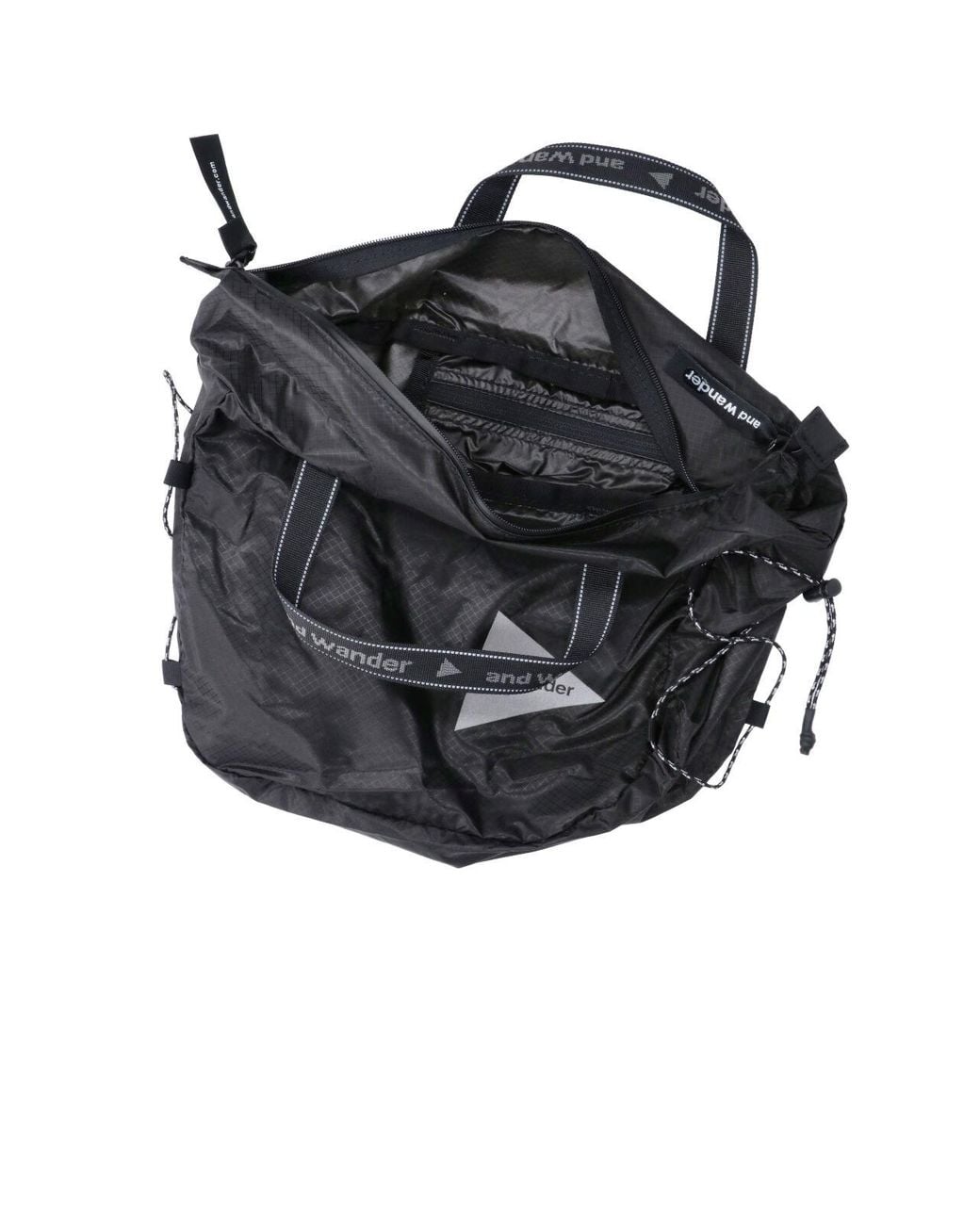 And Wander Black Logo Tote Bag for men