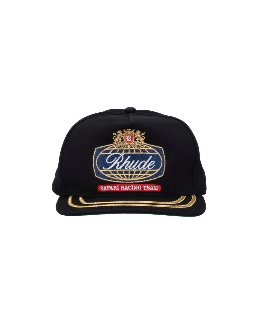Rhude Black Embroidered Graphic Baseball Cap for men