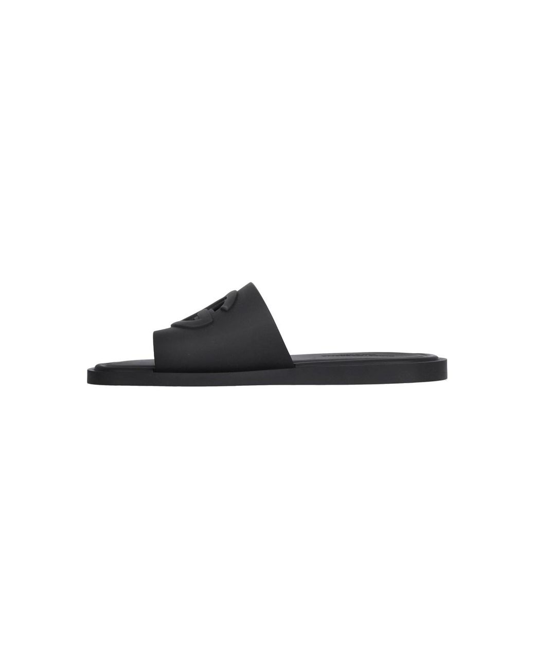 Dolce & Gabbana Black Slide Sandals "Beachwear" for men