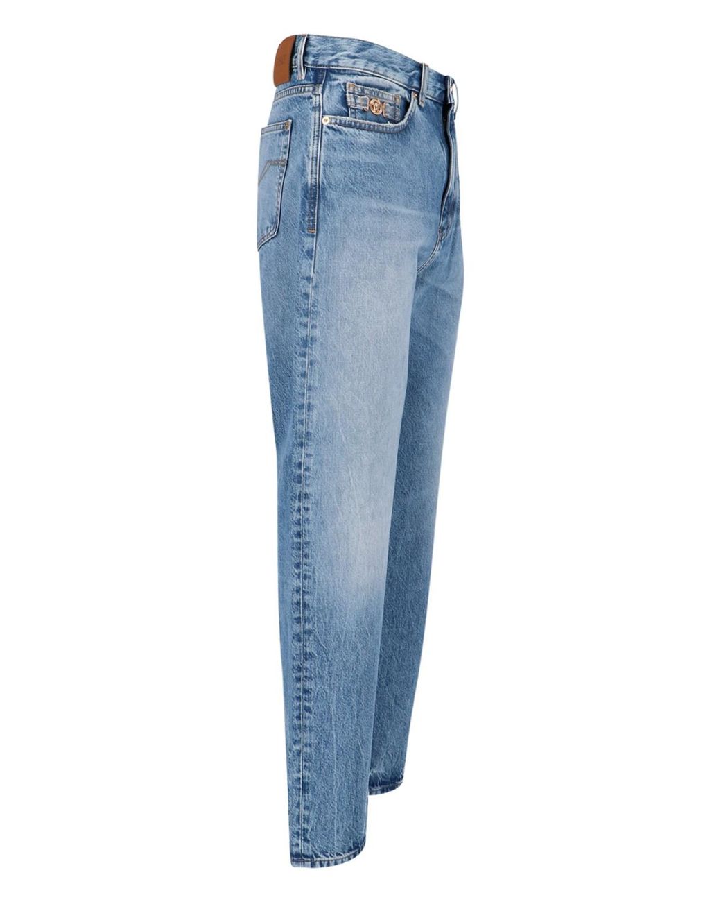 Versace Blue Straight Jeans for men
