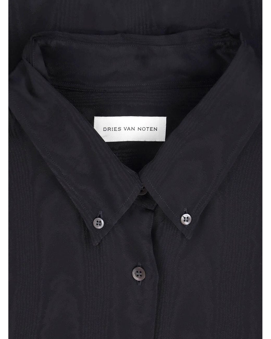 Dries Van Noten Blue Viscose Shirt