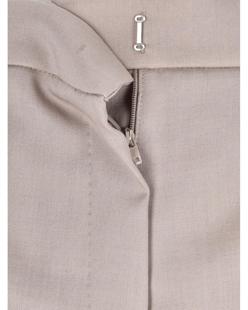 Max Mara Gray Virgin Wool Blend Shorts