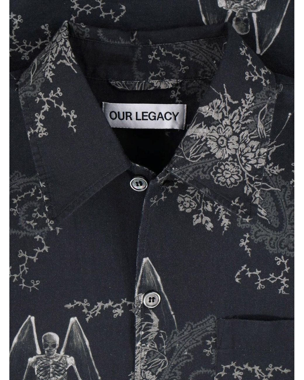Our Legacy Black Death Shirt for men