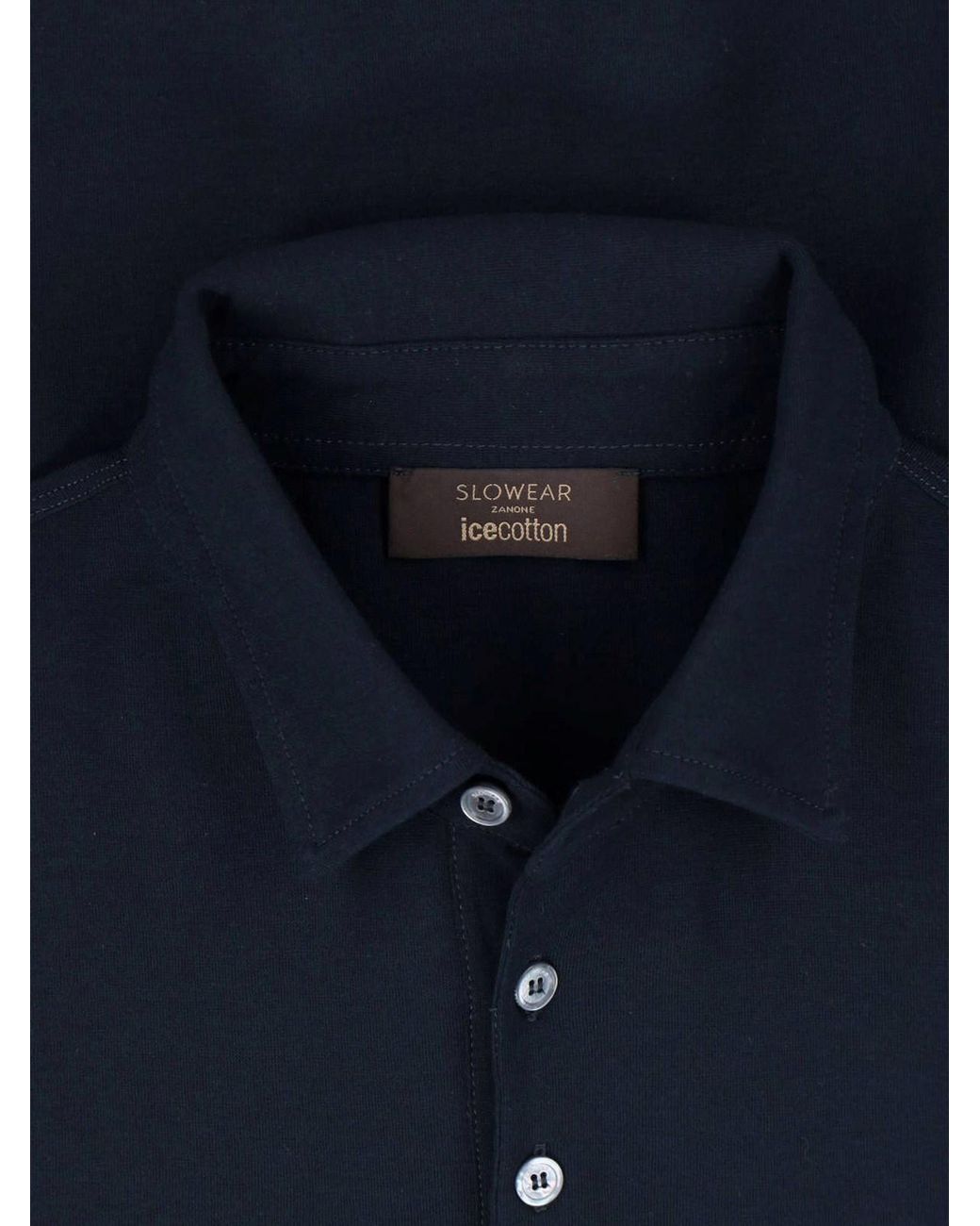 Zanone Blue Cotton Polo Shirt for men