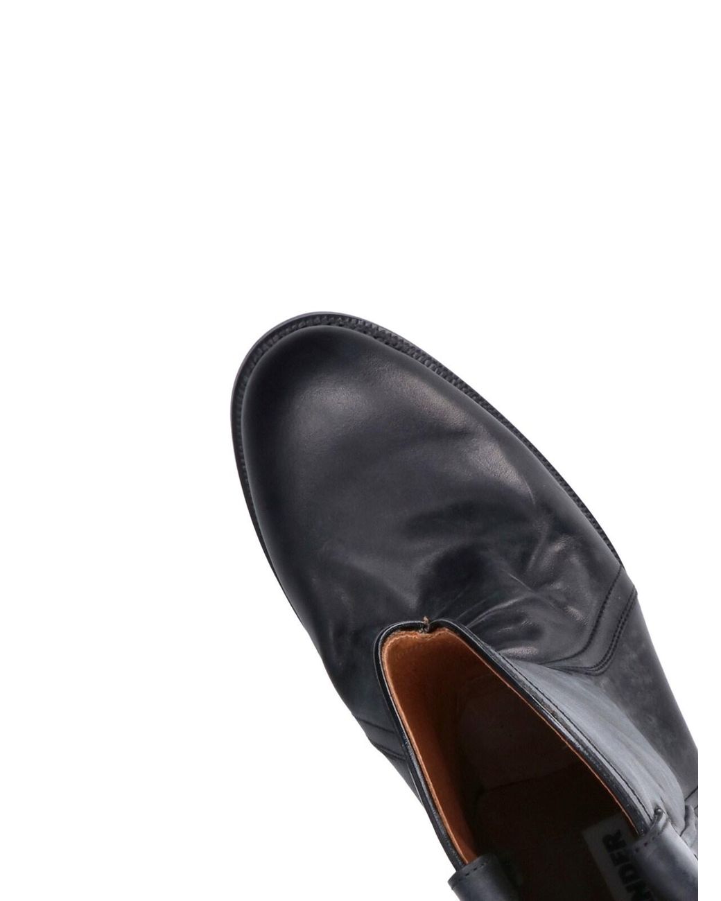 Jil Sander Black Leather Pull-On Boots