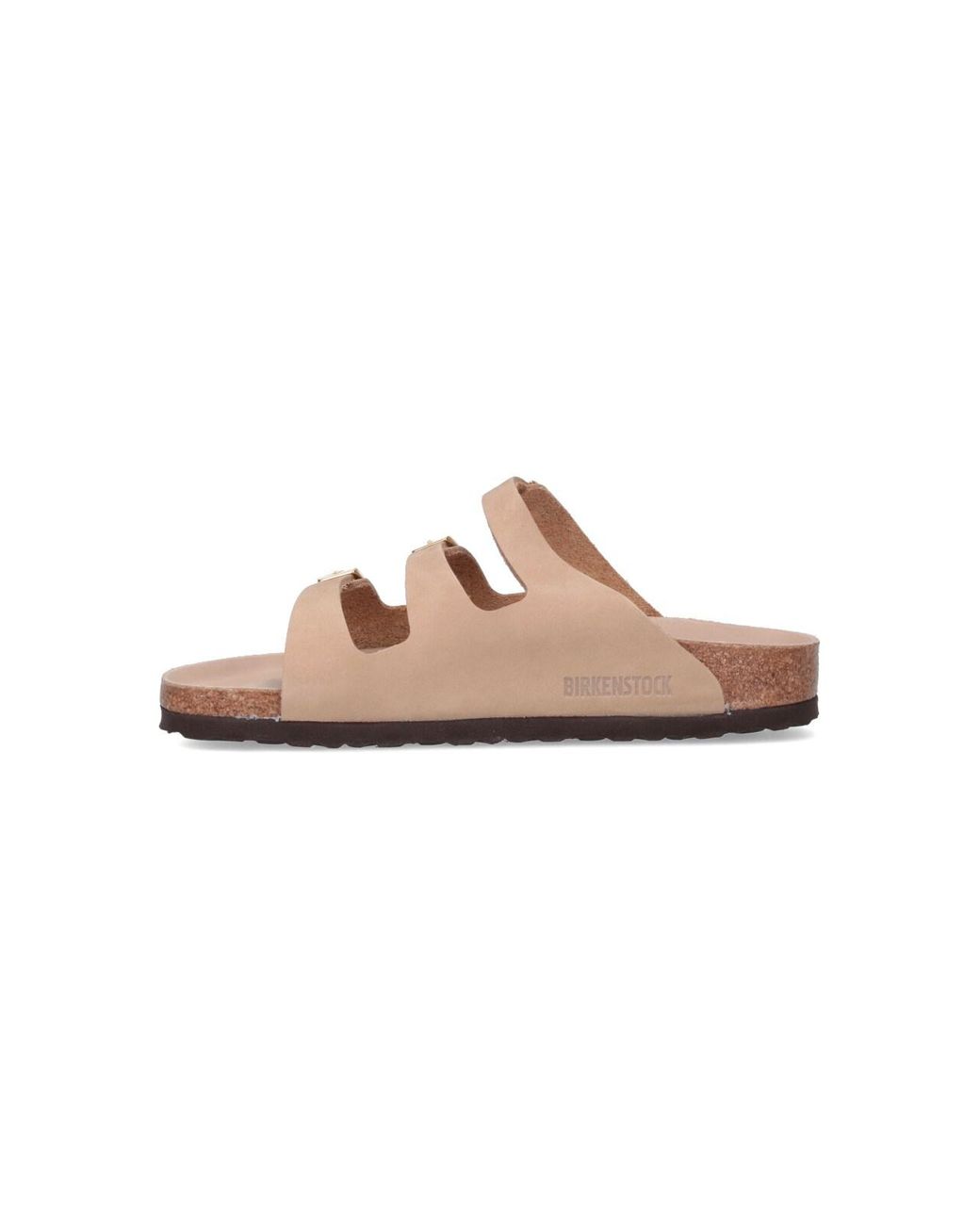 Birkenstock White Three-Strap Buckle Sandals