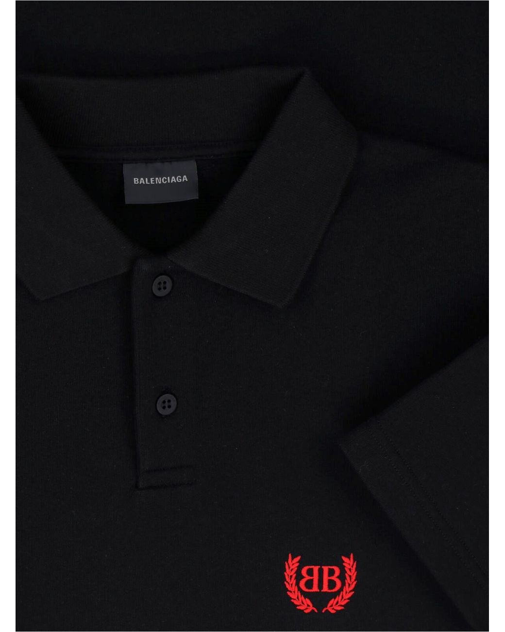 Balenciaga Blue Oversized Short-Sleeve Polo Shirt for men