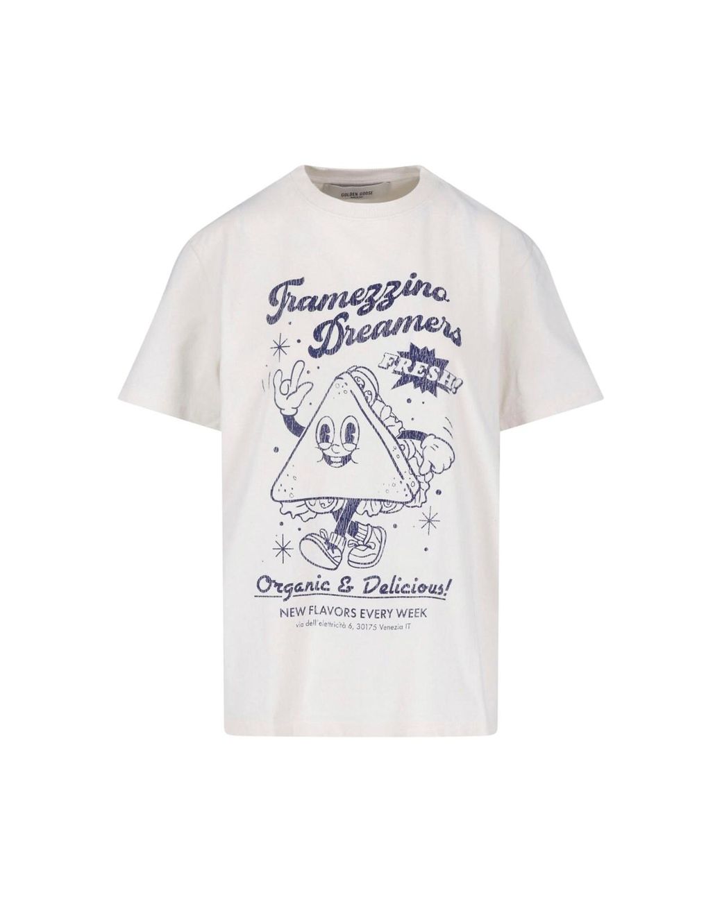 Golden Goose Deluxe Brand White Graphic Cotton T-Shirt