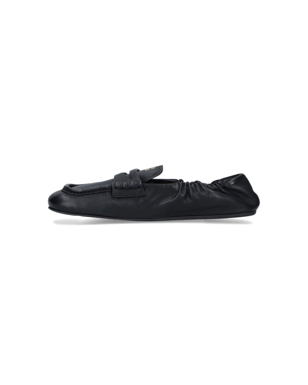 Miu Miu Black 'Ruches' Loafers