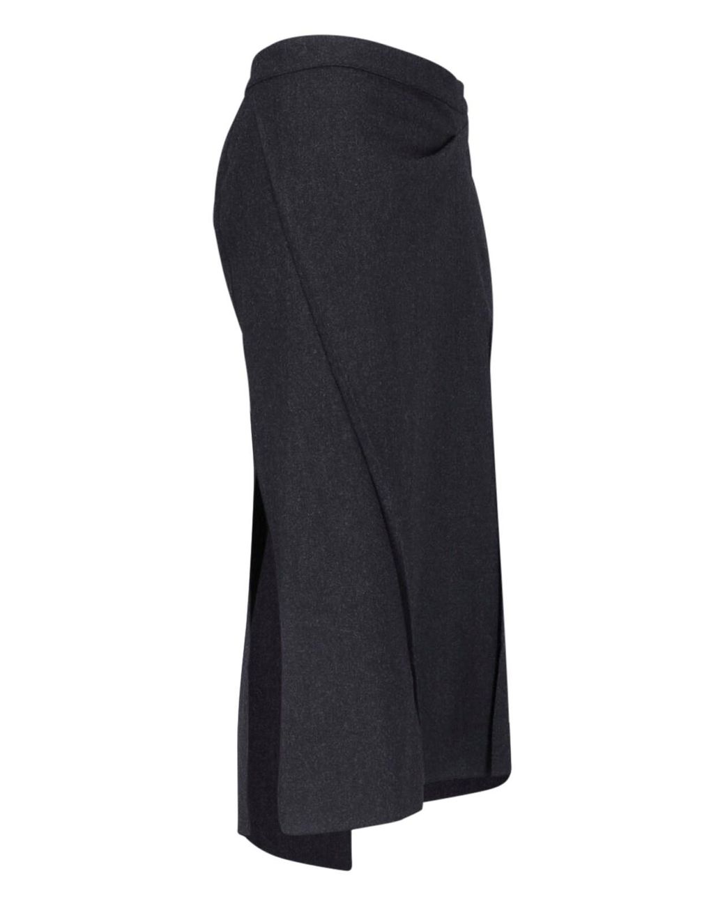 Victoria Beckham Black Asymmetrical Skirt With Subtle Texture