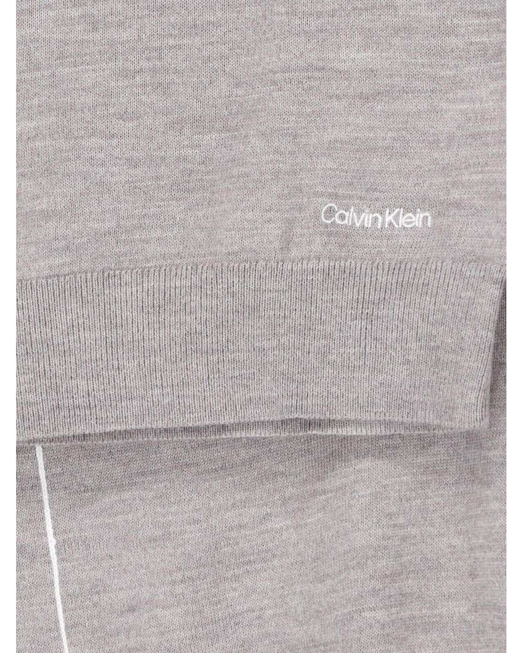 Calvin Klein Gray Wool-Blend Sweater