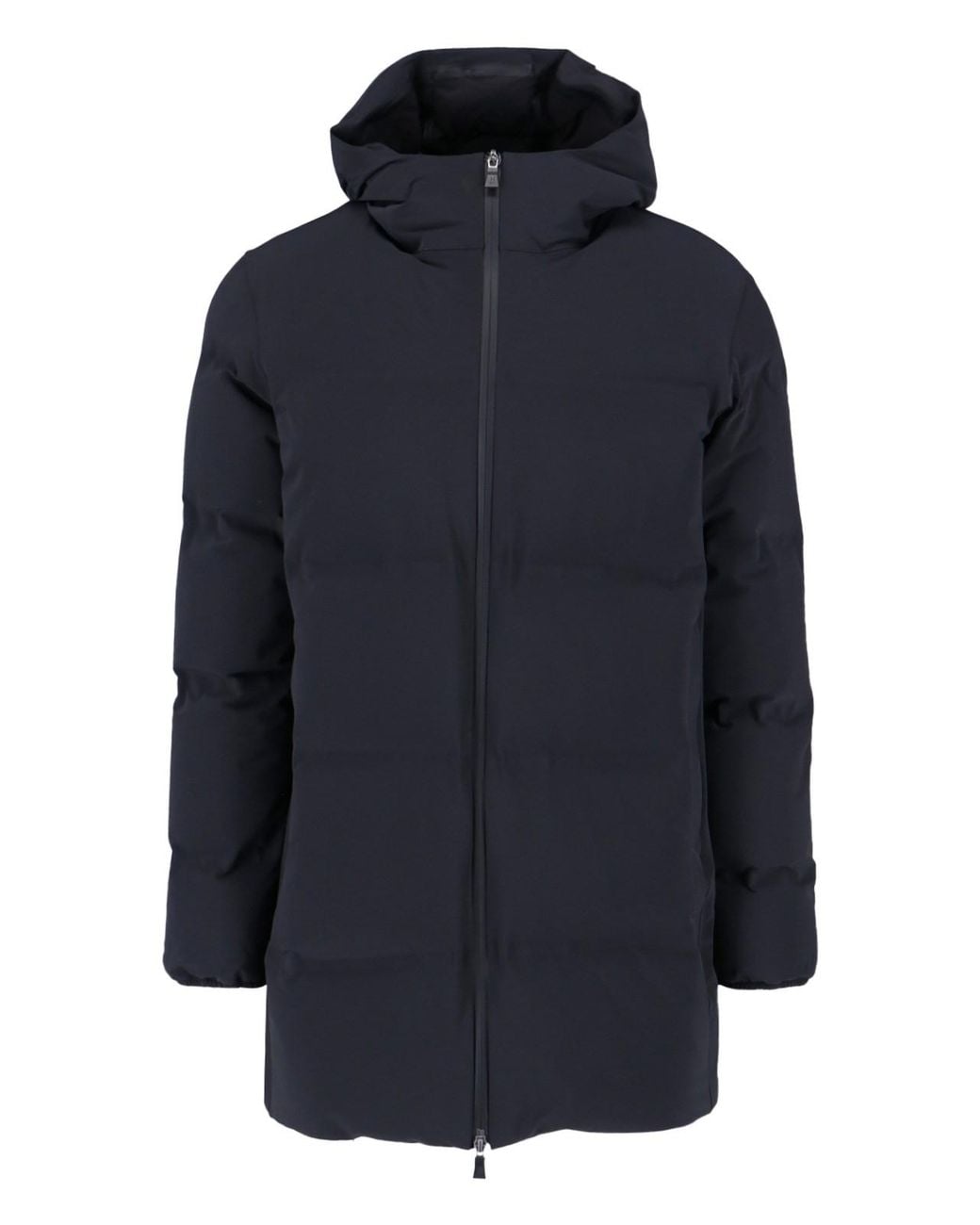 Herno Blue Logo Zip Coat for men
