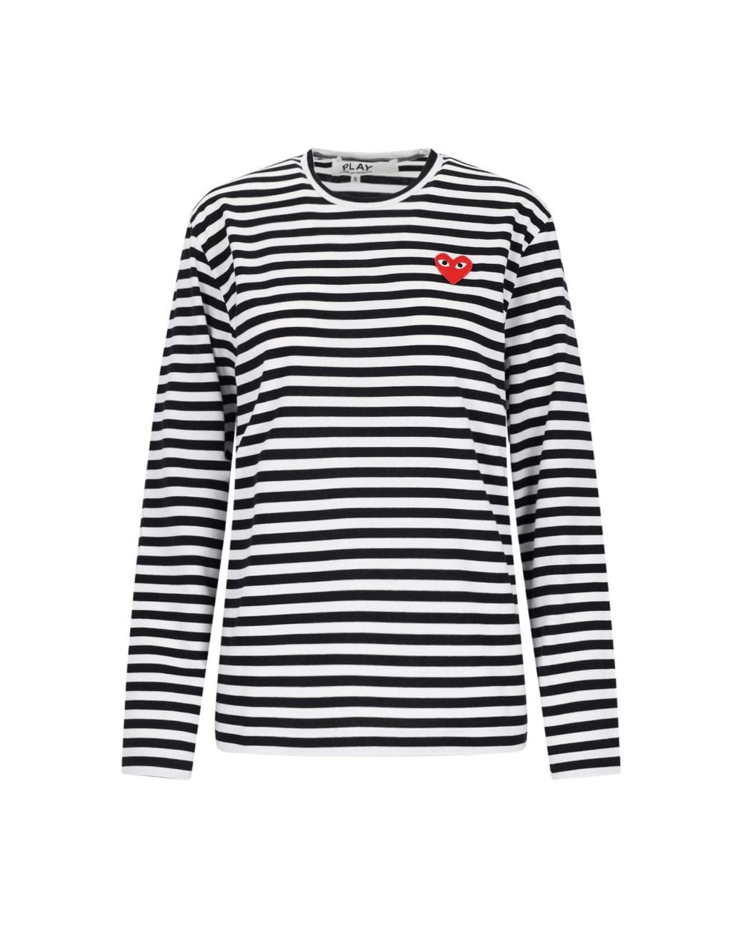 COMME DES GARÇONS PLAY White Striped Logo T-shirt for men