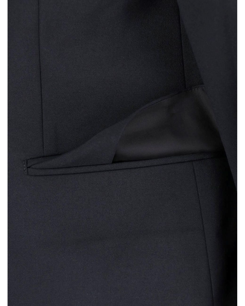 Comme des Garçons Blue Wool Button-Down Jacket