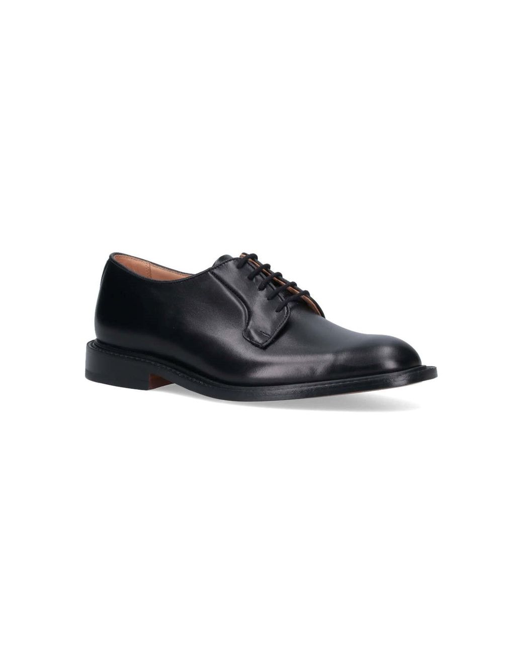 Tricker's Black Derby Shoes 'Robert' for men