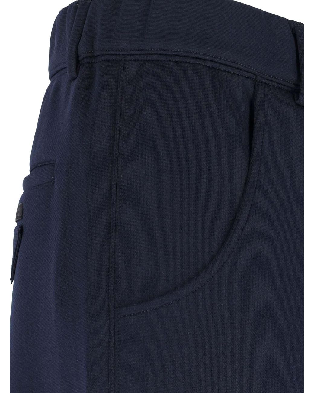 Prada Blue Logo Straight Pants for men