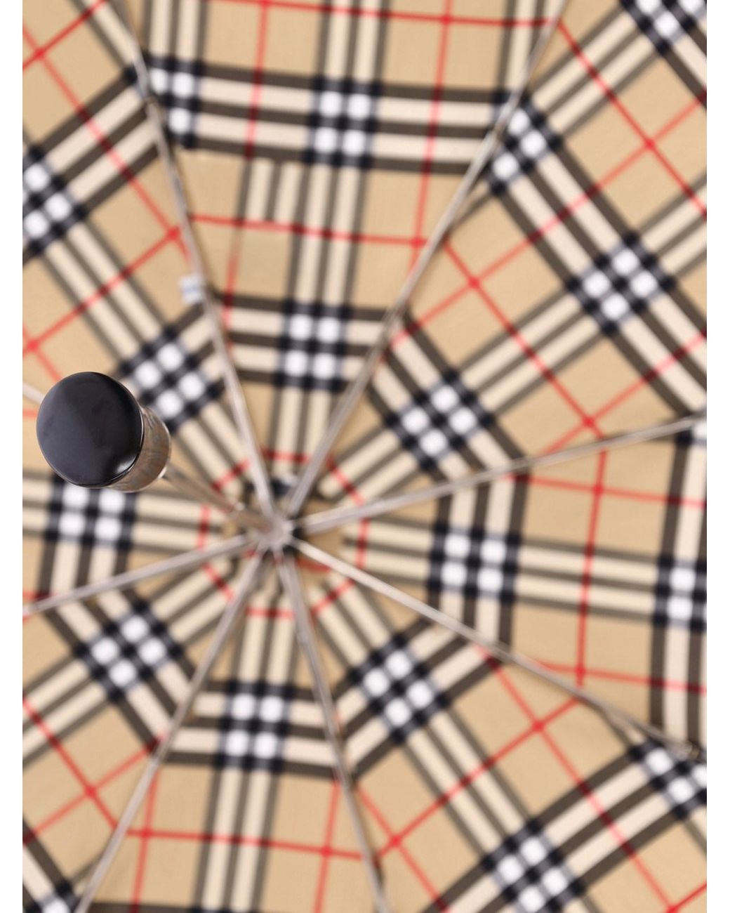 Burberry White Folding Umbrella "Check"