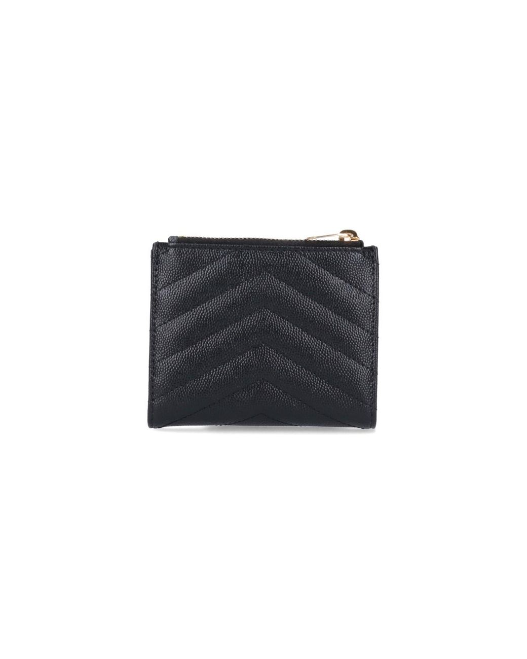 Saint Laurent Black Bi-Fold Logo Wallet