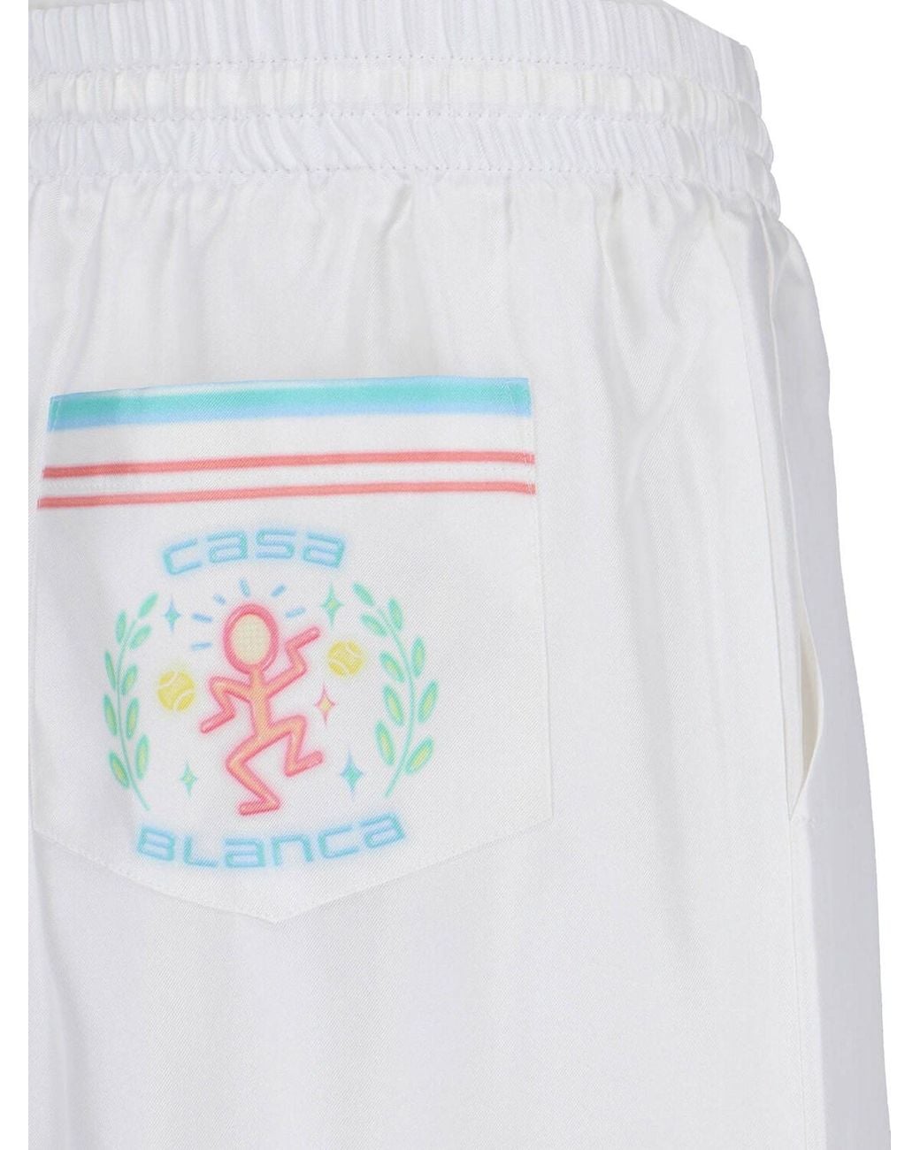 Casablanca White Trousers Silk for men