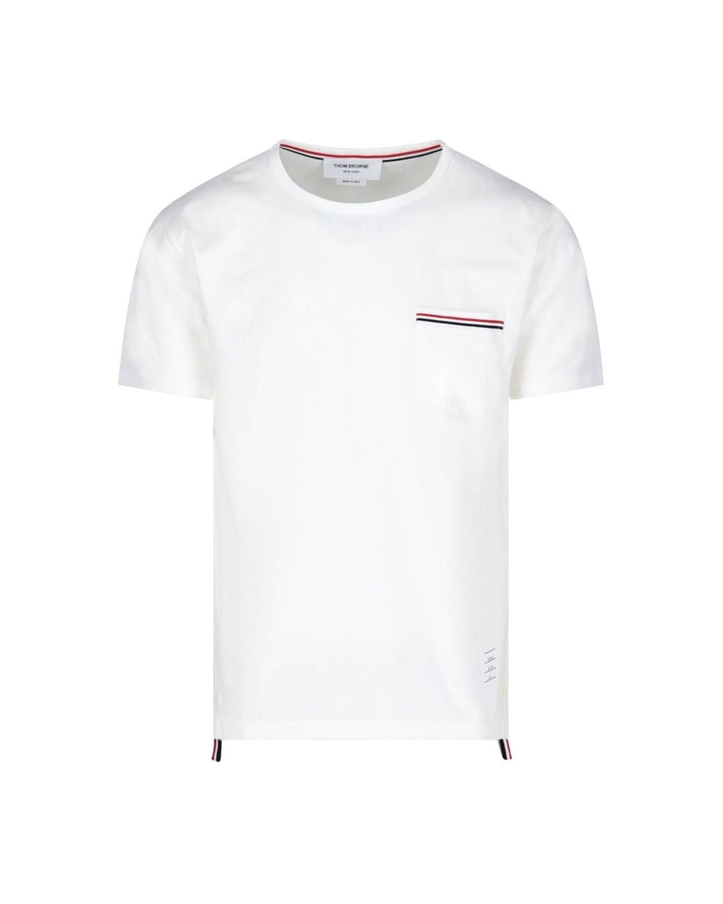 Thom Browne White Pocket T-Shirt for men