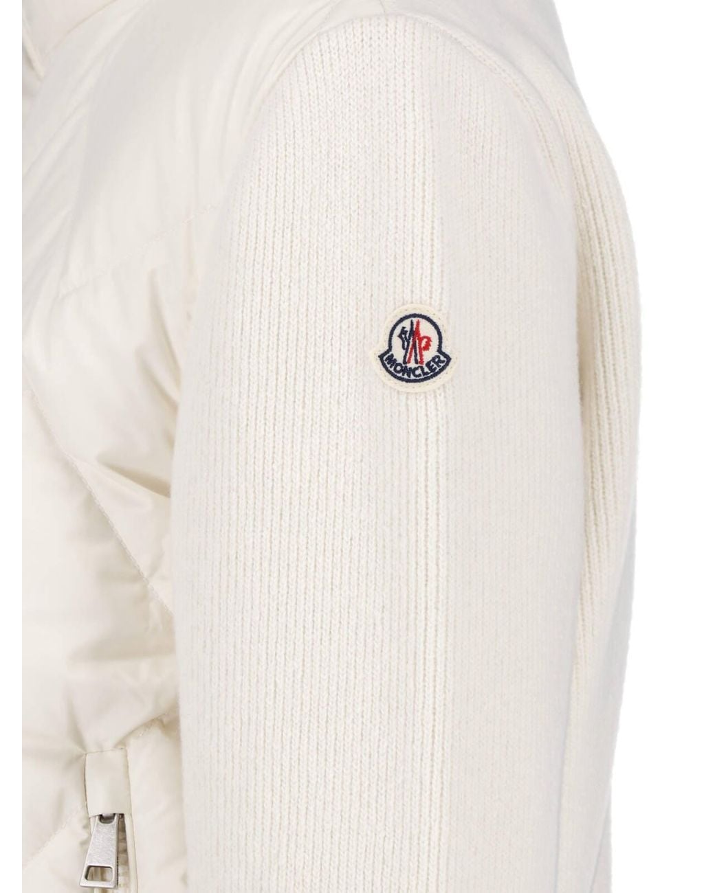 Moncler White Padded Cardigan