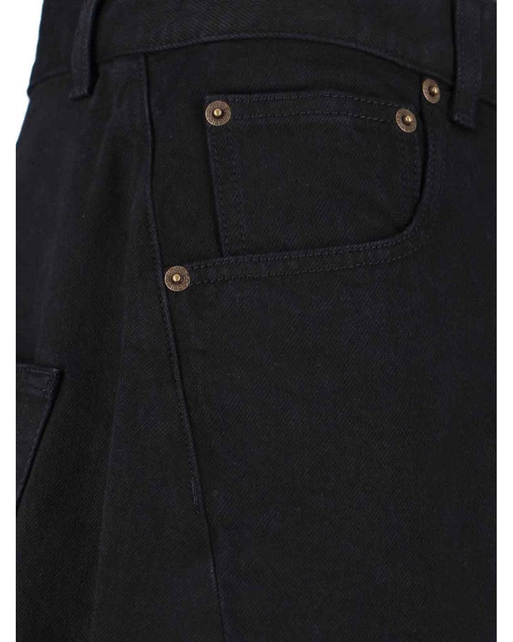 Phoebe Philo Blue Fringed Straight Jeans