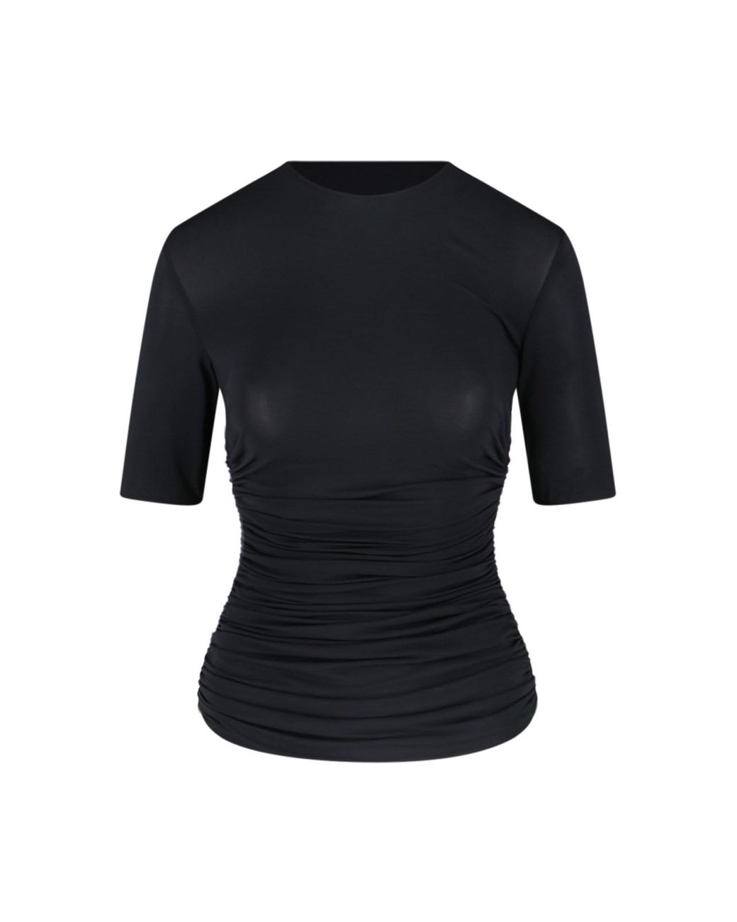 Alaïa Black Alaã¯A Pleated T-Shirt