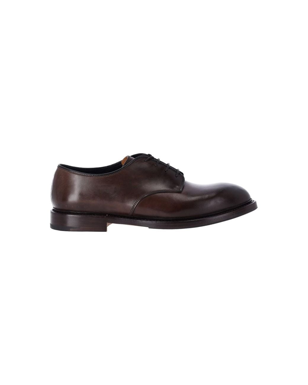 Premiata Brown Dark Leather Lace-Up Derby for men
