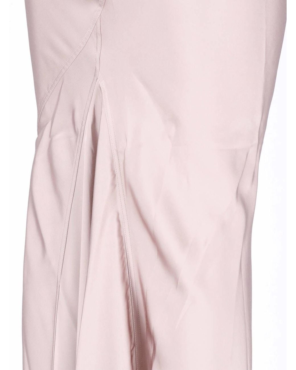 Rick Owens Pink Maxi Draped Skirt