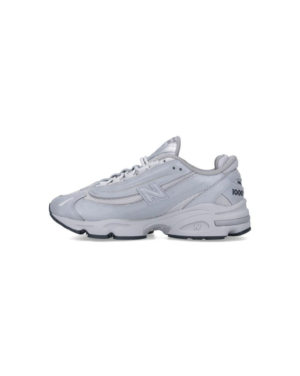 New Balance Gray Sneakers Synthetic Lthr