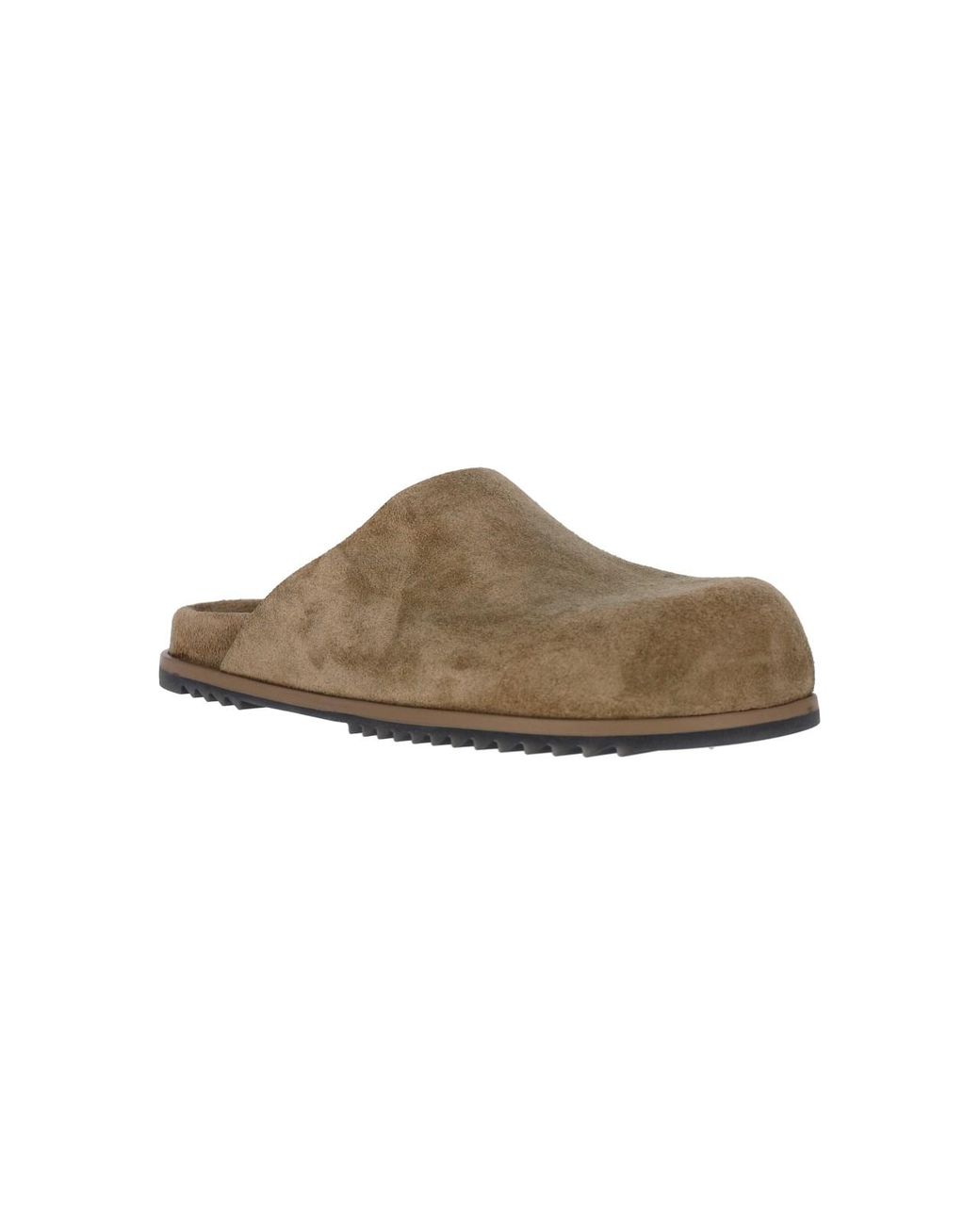 Rick Owens Brown Suede Mules
