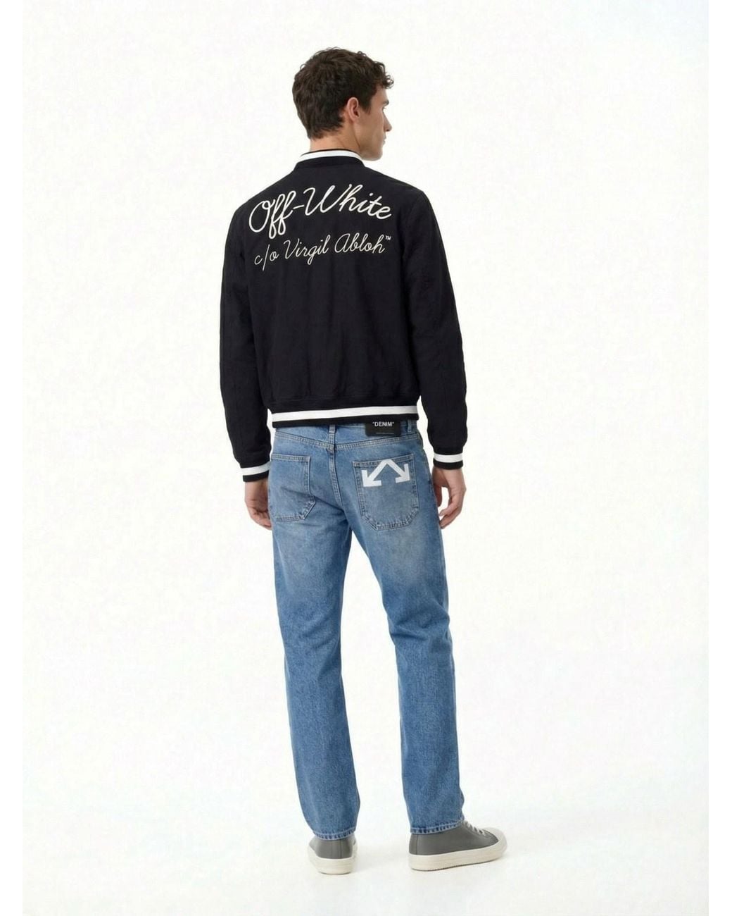 Off-White c/o Virgil Abloh Blue Half-Arrow Straight Jeans for men