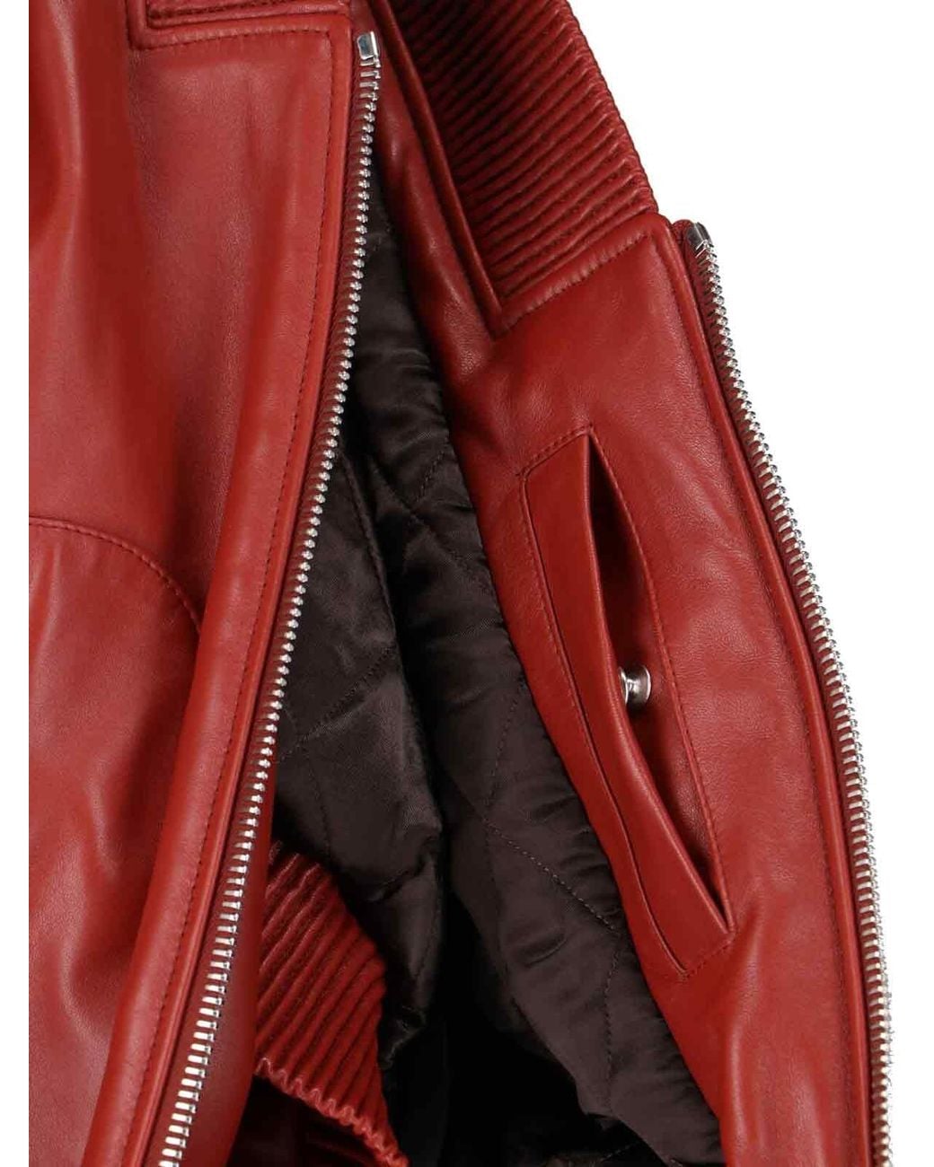 Phoebe Philo Red "Pocket" Bomber Jacket