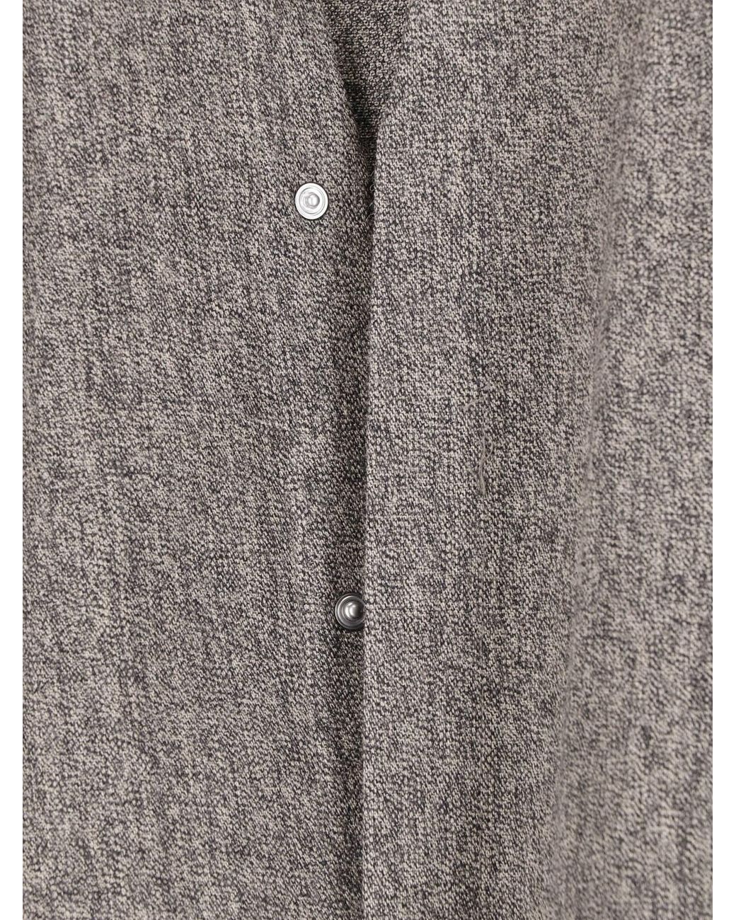 Rick Owens Gray Wool Shirt for men