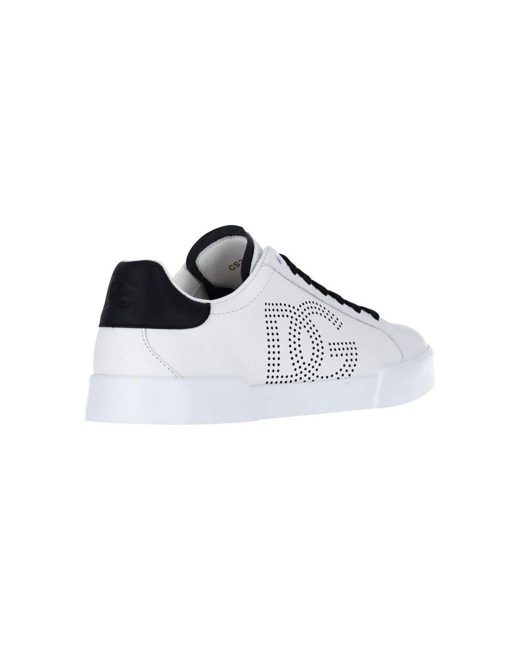 Dolce & Gabbana White Portofino Leather Low-Top Sneakers for men