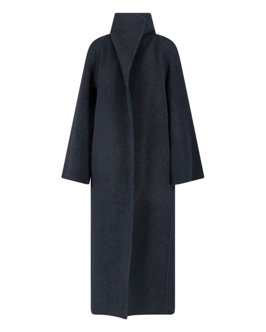 Khaite Blue Oversized Wool Wrap Coat
