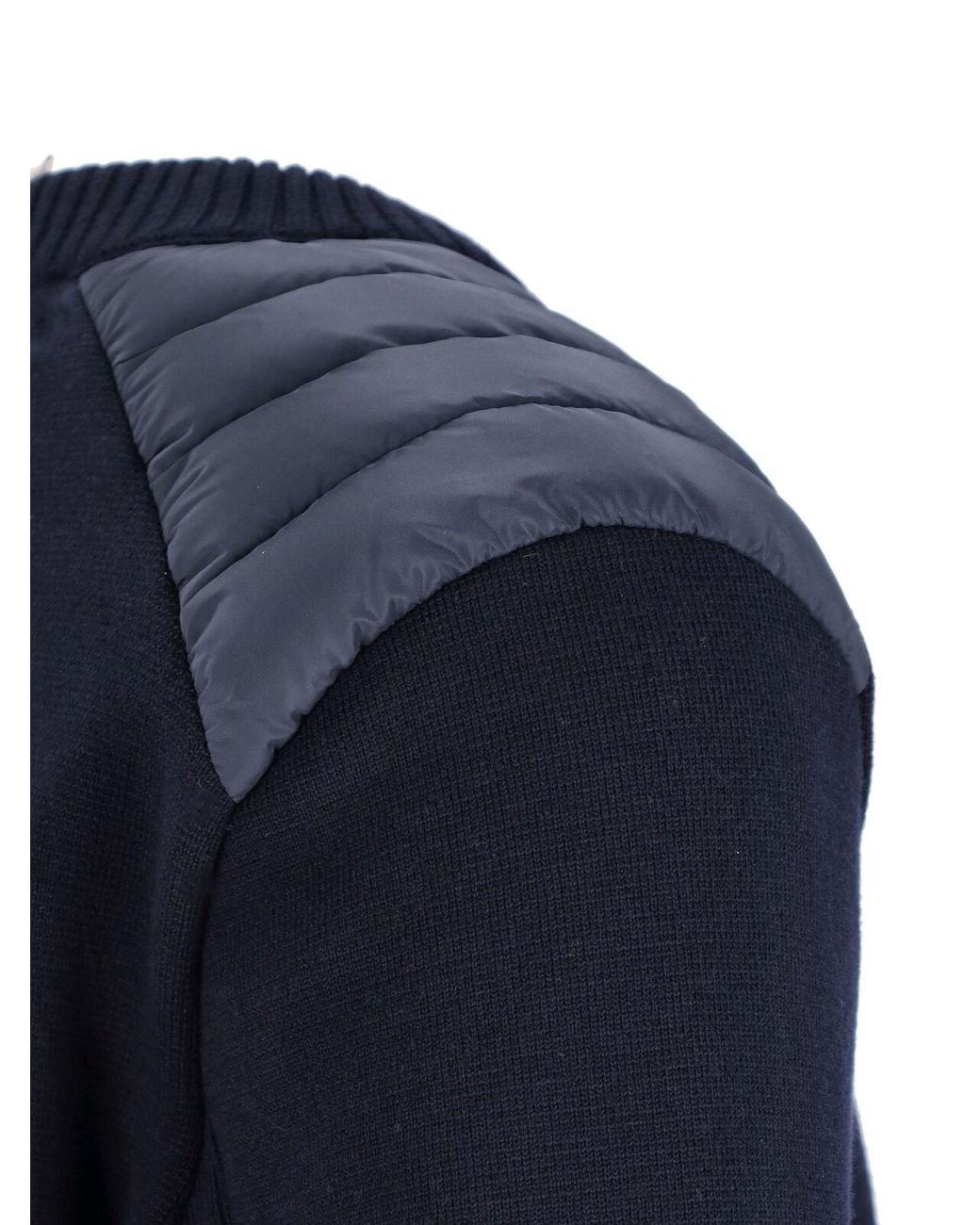Moncler Blue Virgin Wool Blend Crewneck Sweater for men
