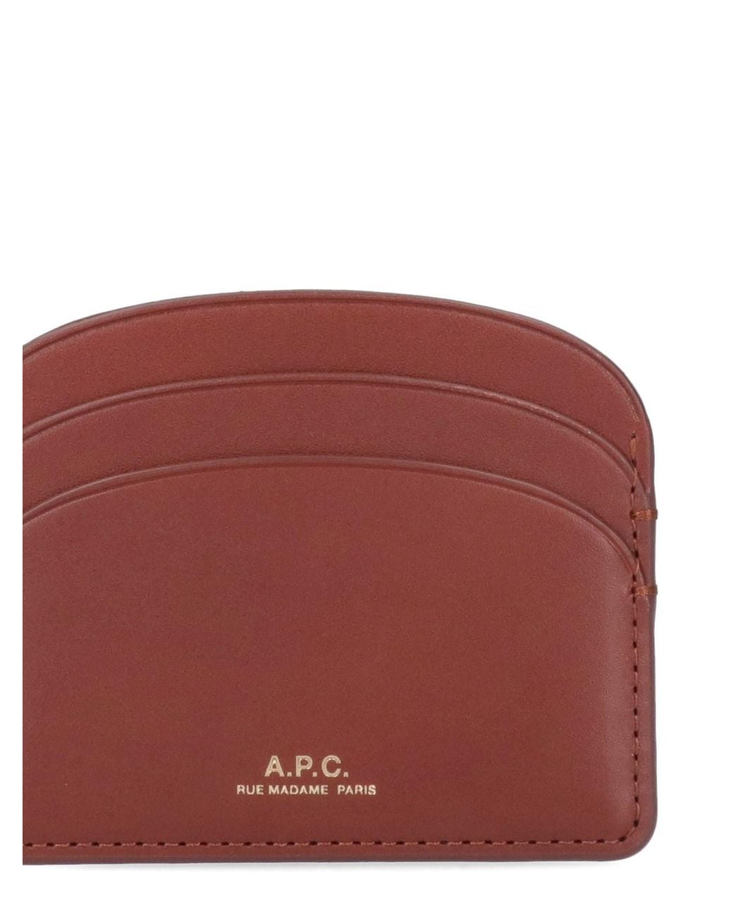 A.P.C. Red Demi Lune Card Holder