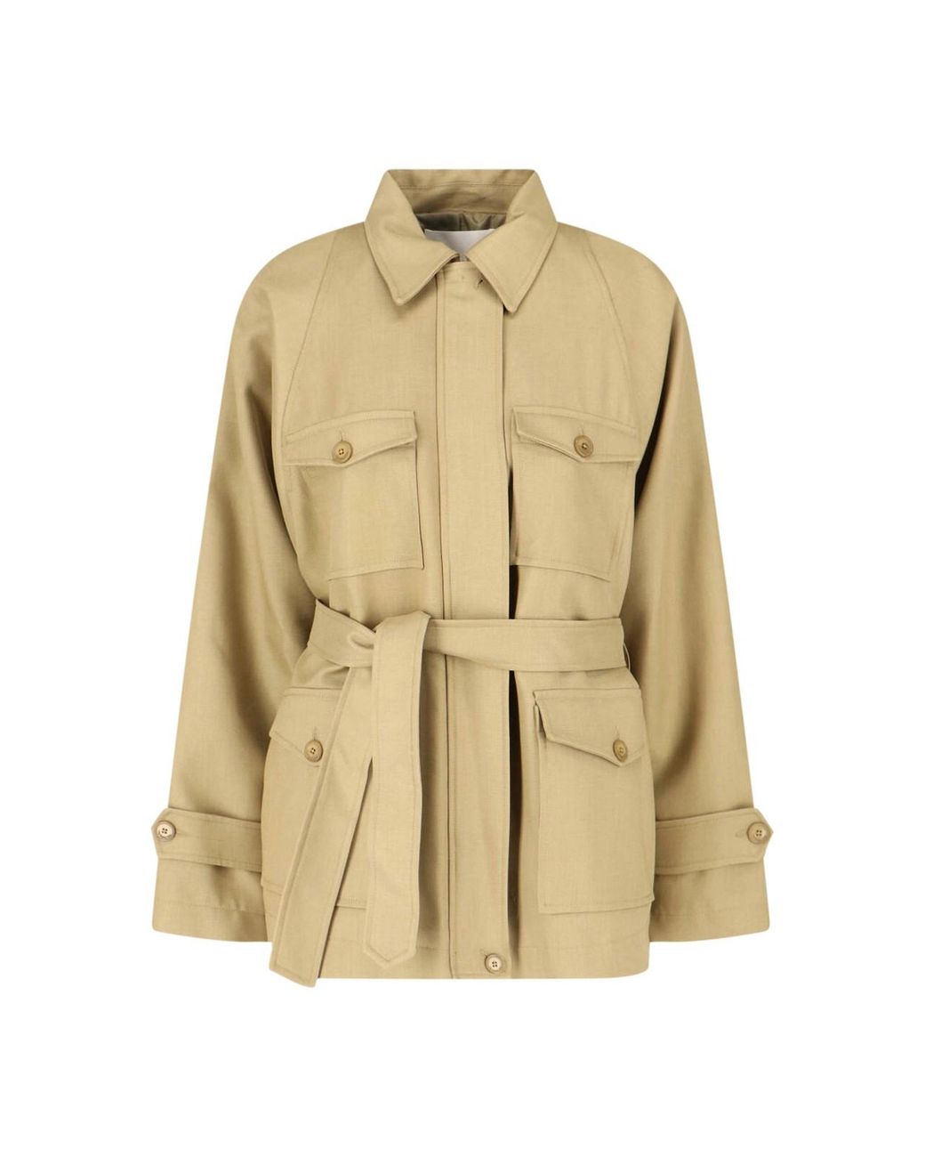 Frankie Shop Natural Kelia Padded Utility Jacket