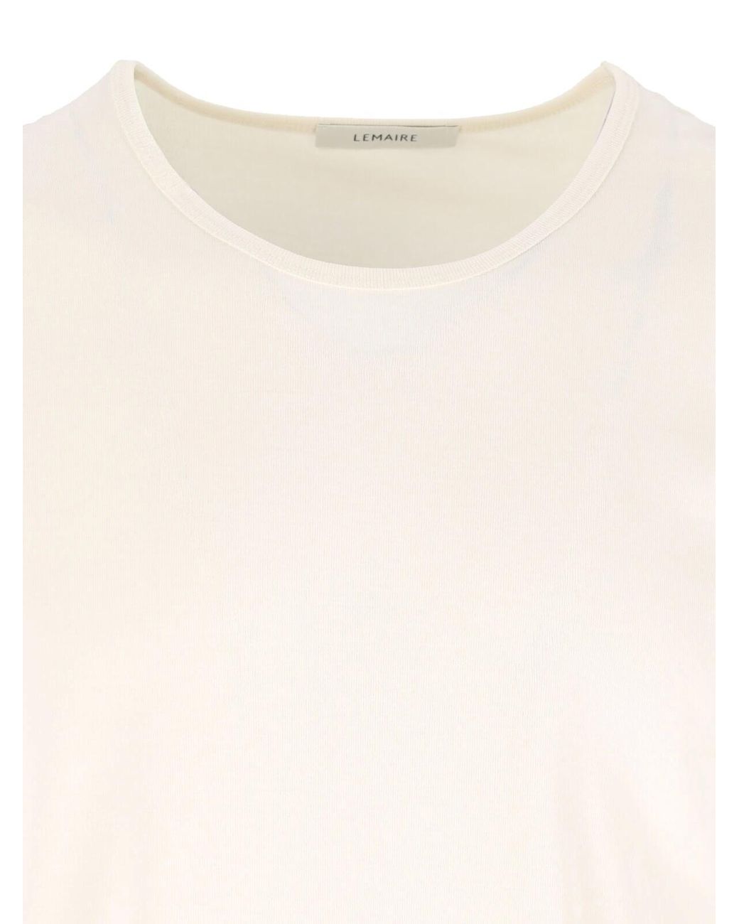 Lemaire White Short-Sleeve Crewneck T-Shirt for men
